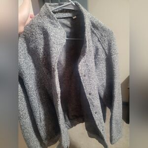 Gray Dress/Casual Wool Coat